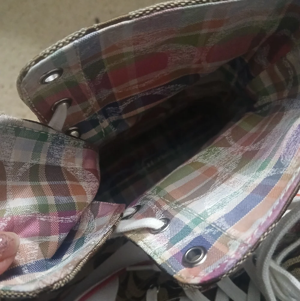 Coach Brown and White High-Top Sneakers - Picture 2 of 8